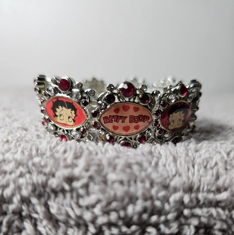 Betty Boop Watch,Charm Bracelet and Stretch Bracelet.